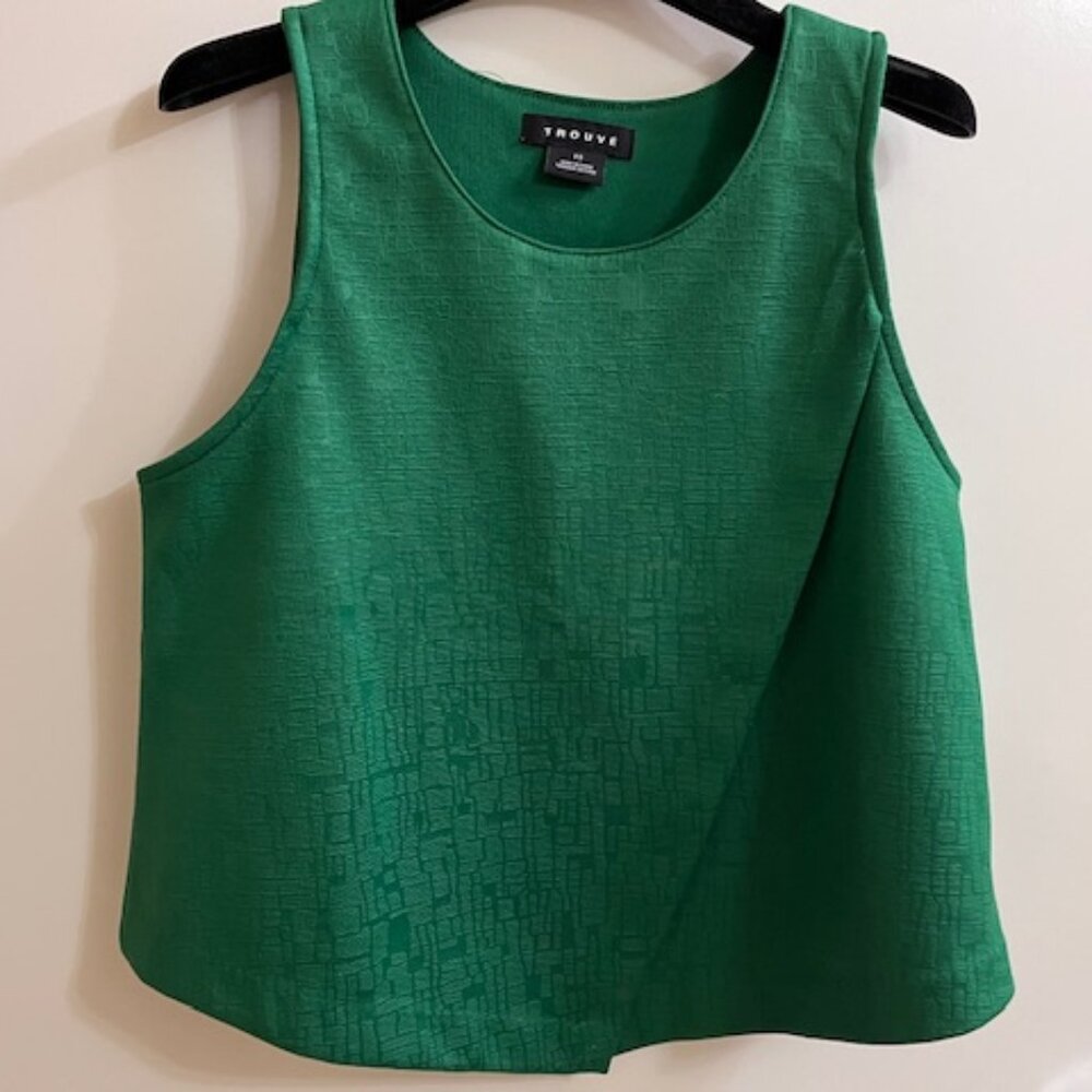 Trouve Green Top, Open Back, Size Xs - image 1